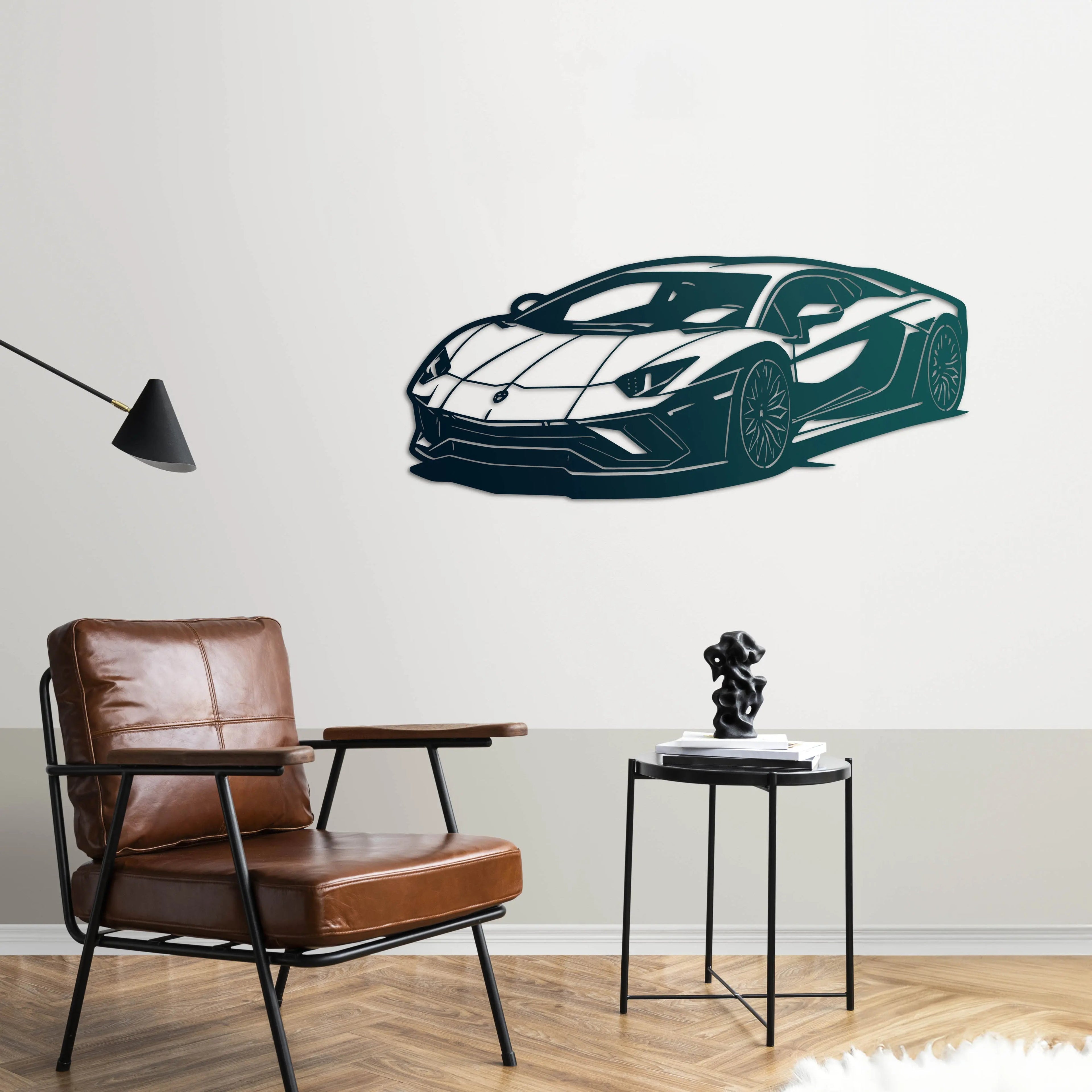 Lamborghini Aventador – Araba Metal Duvar Dekoru Laser Artique