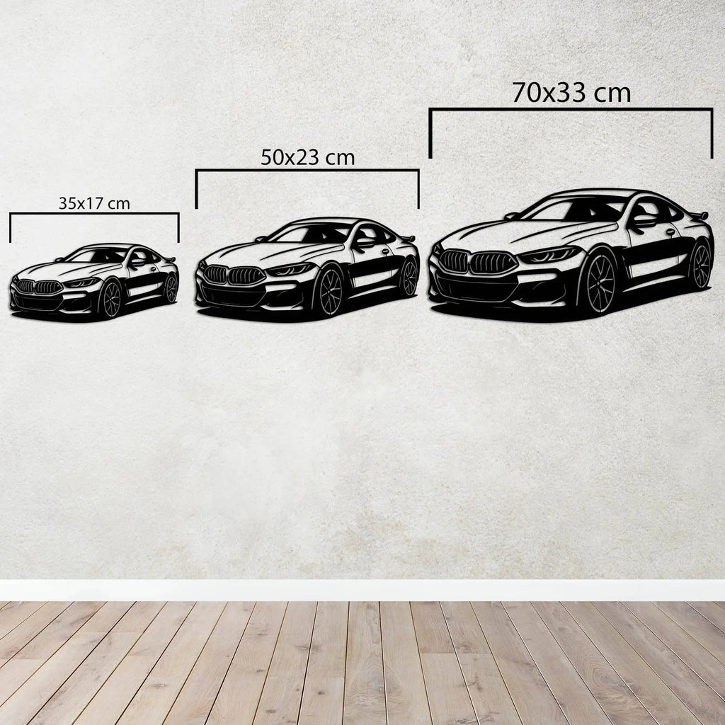 BMW 8 Serisi Coupe – Araba Metal Duvar Dekoru Laser Artique