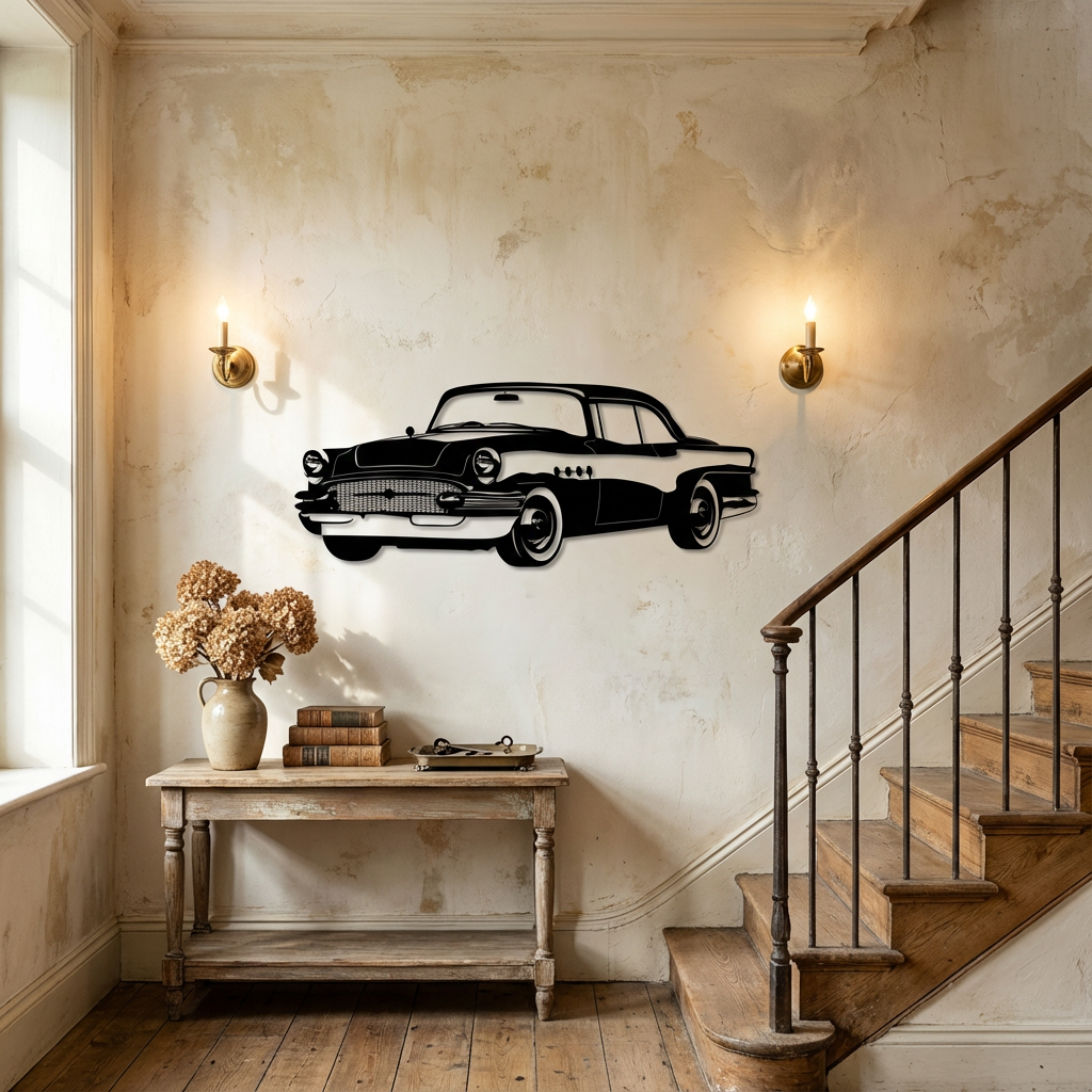 Classic American Legend Car Metal Wall Art | Vintage Auto Sculpture