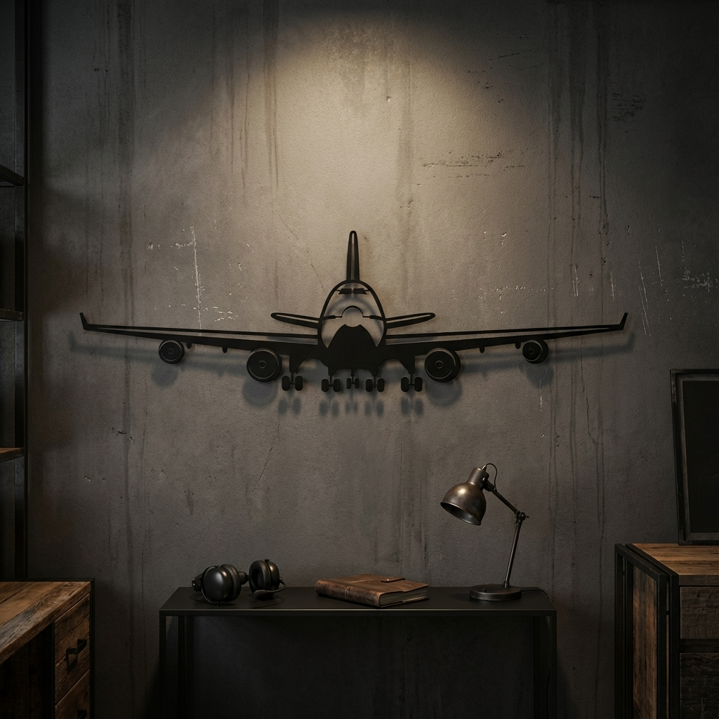 Boeing 737 Airplane Metal Wall Art | Aviation Decorative Sculpture