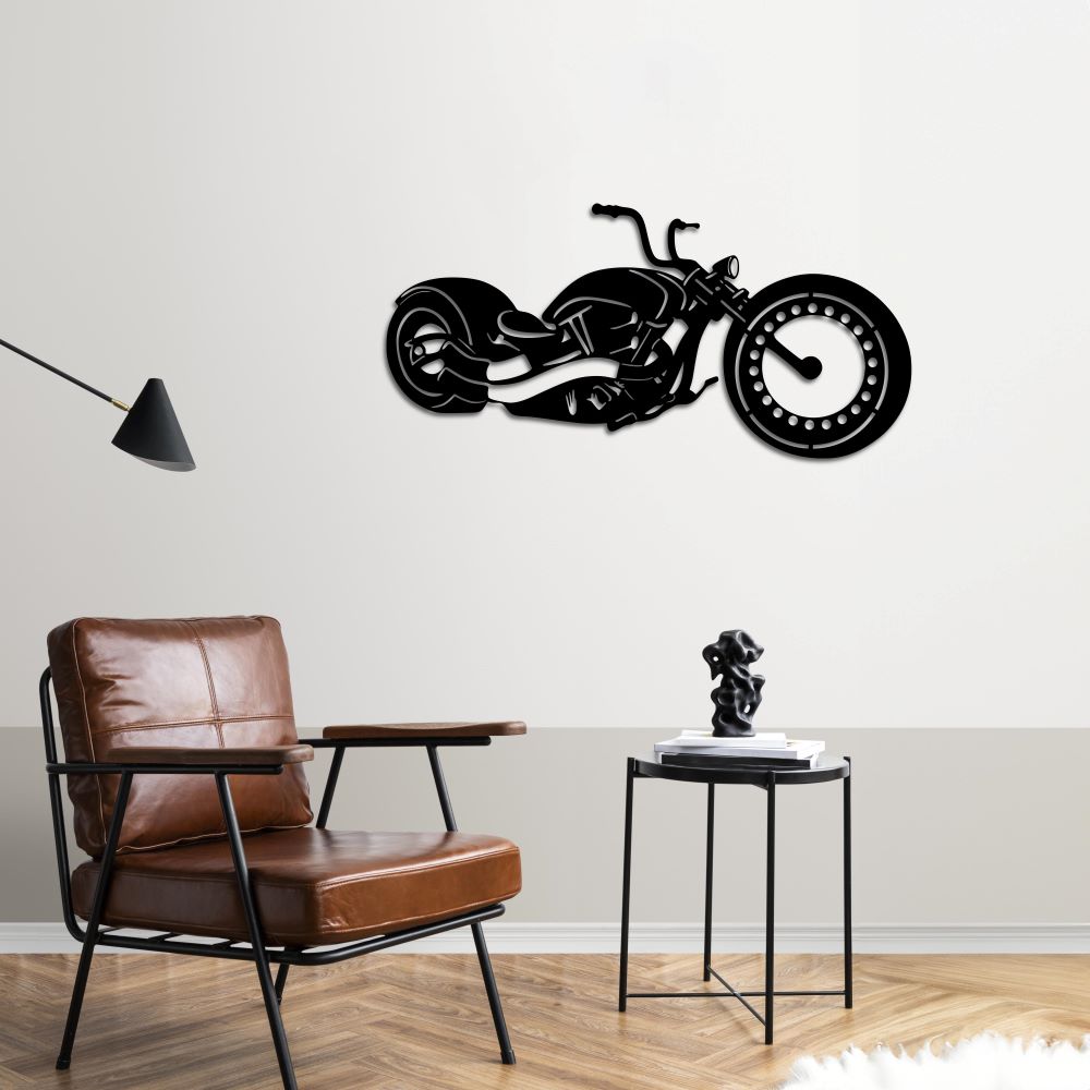 Free Spirit Chopper Motorcycle Metal Wall Art | Biker Wall Sculpture
