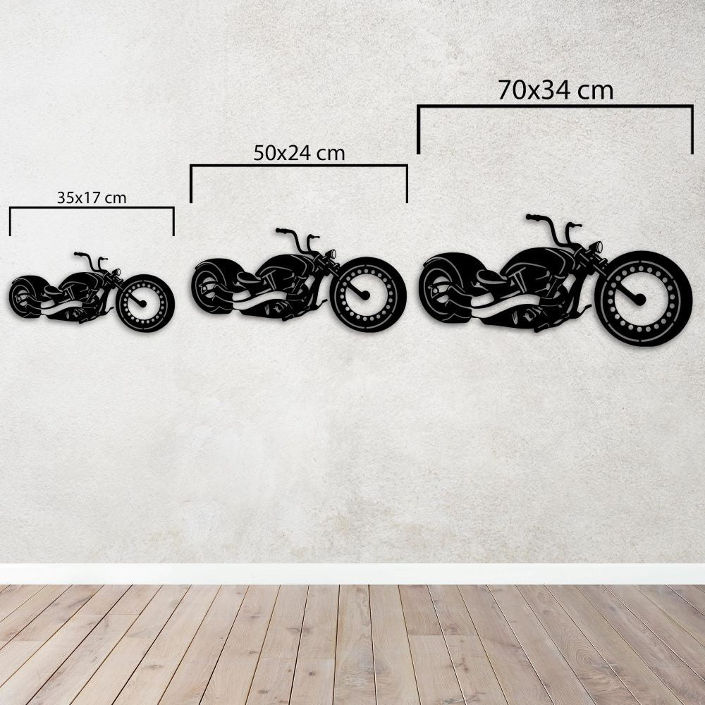 Free Spirit Chopper Motorcycle Metal Wall Art | Biker Wall Sculpture