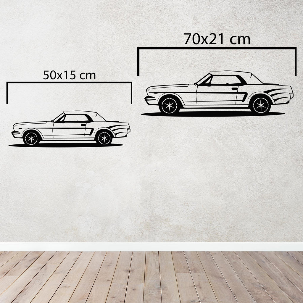 Classic Mustang Car Metal Wall Art | Vintage Automobile Sculpture