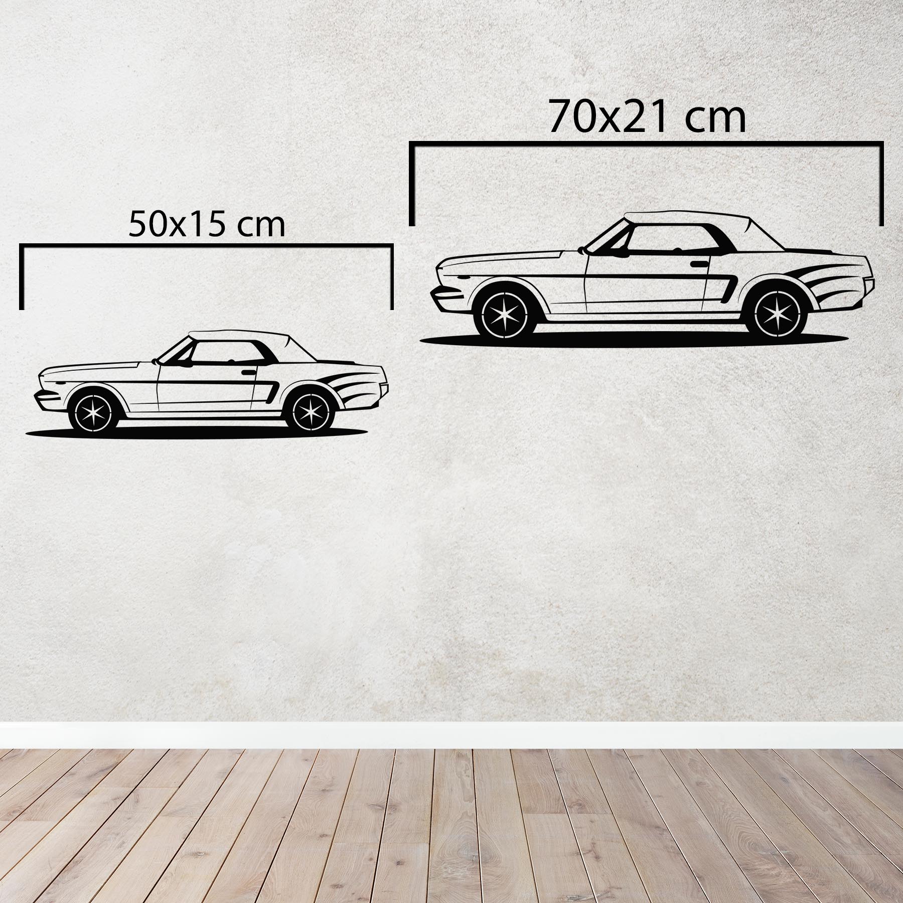 Classic Mustang Car Metal Wall Art | Vintage Automobile Sculpture