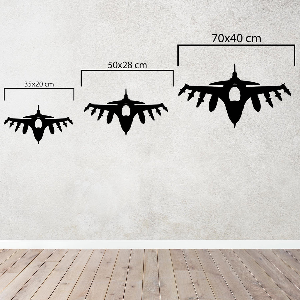 Fighter Jet Metal Wall Art | Military Aircraft Decorative Sculpture