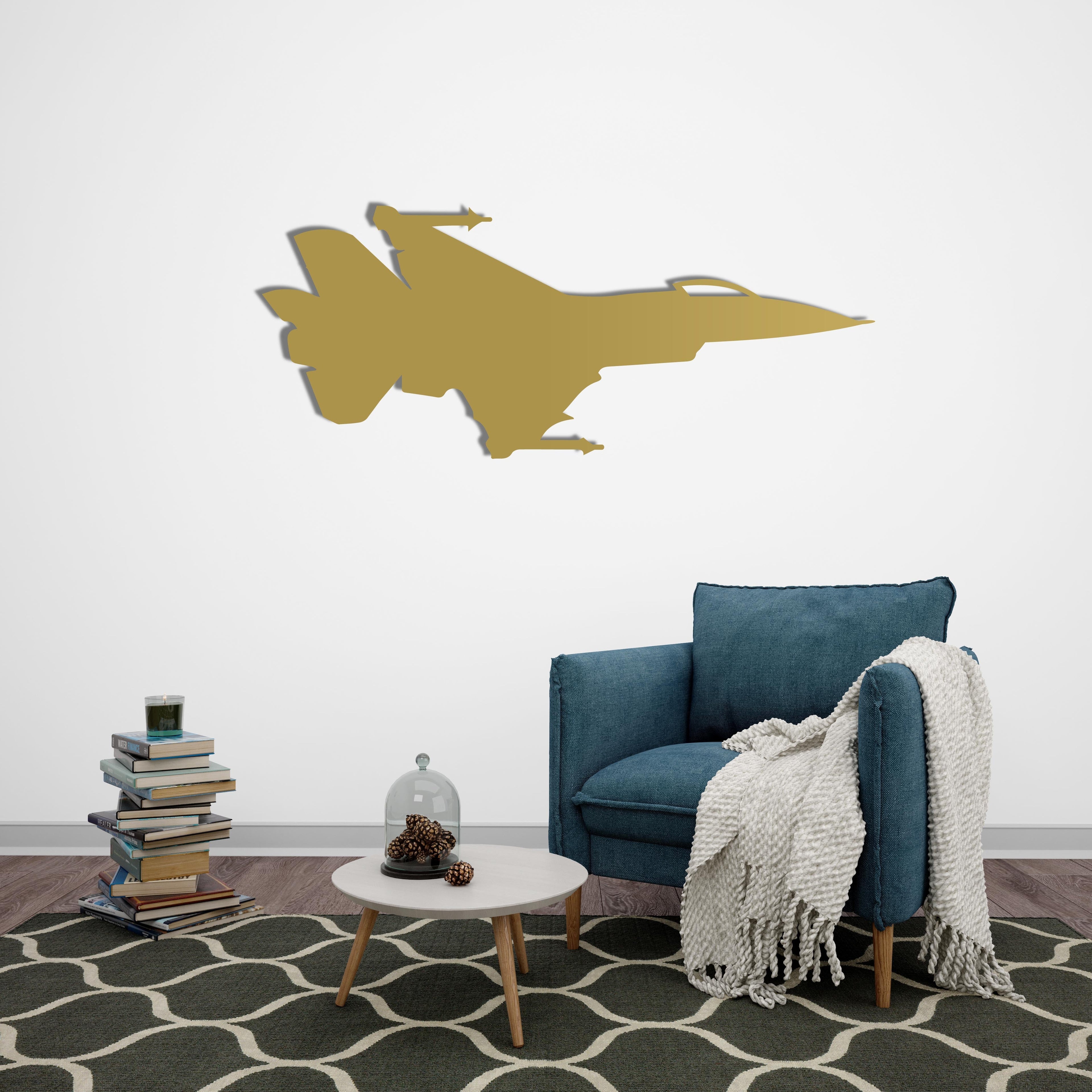 Jet Airplane Metal Wall Art | Aviation Decorative Wall Sculpture