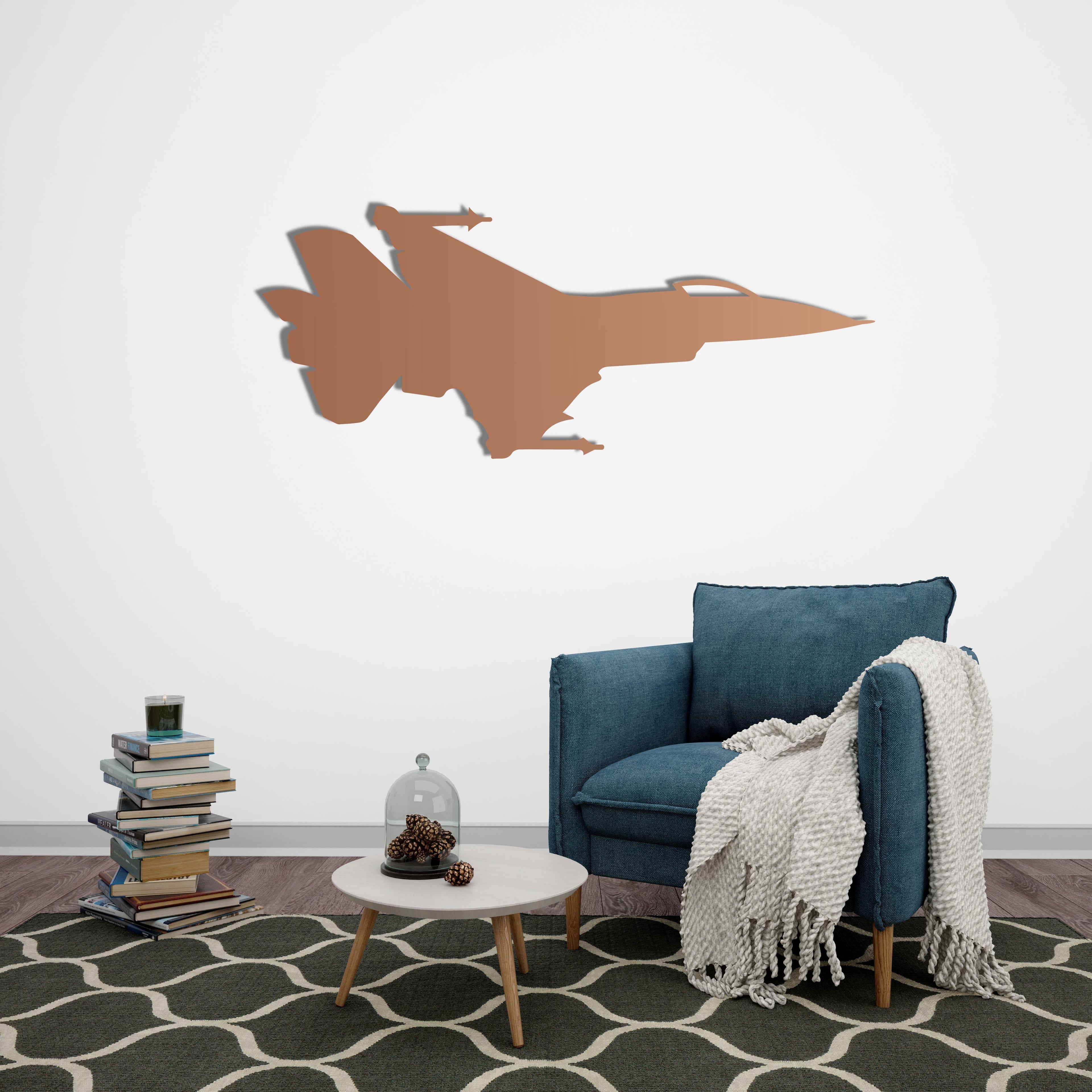 Jet Airplane Metal Wall Art | Aviation Decorative Wall Sculpture