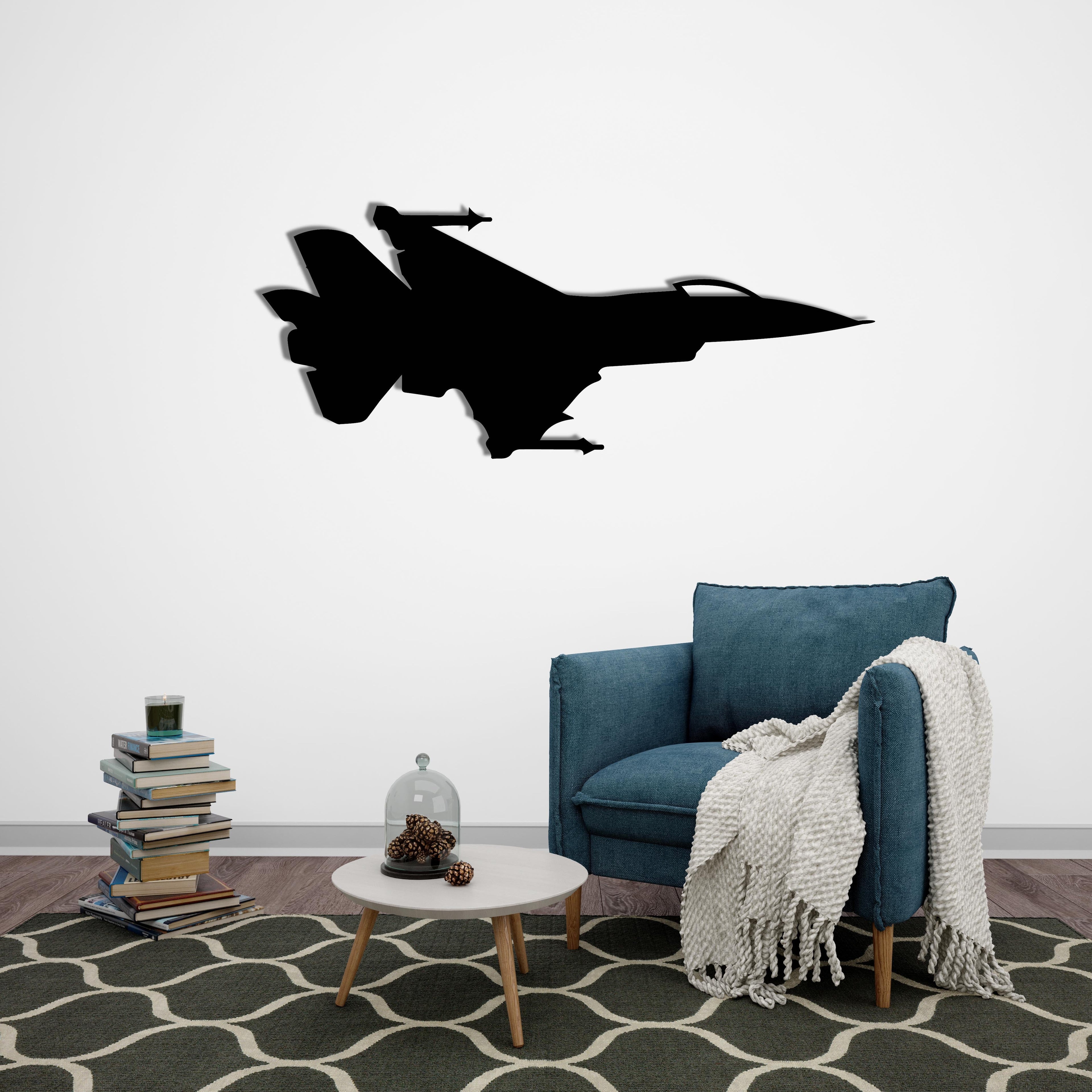 Jet Airplane Metal Wall Art | Aviation Decorative Wall Sculpture