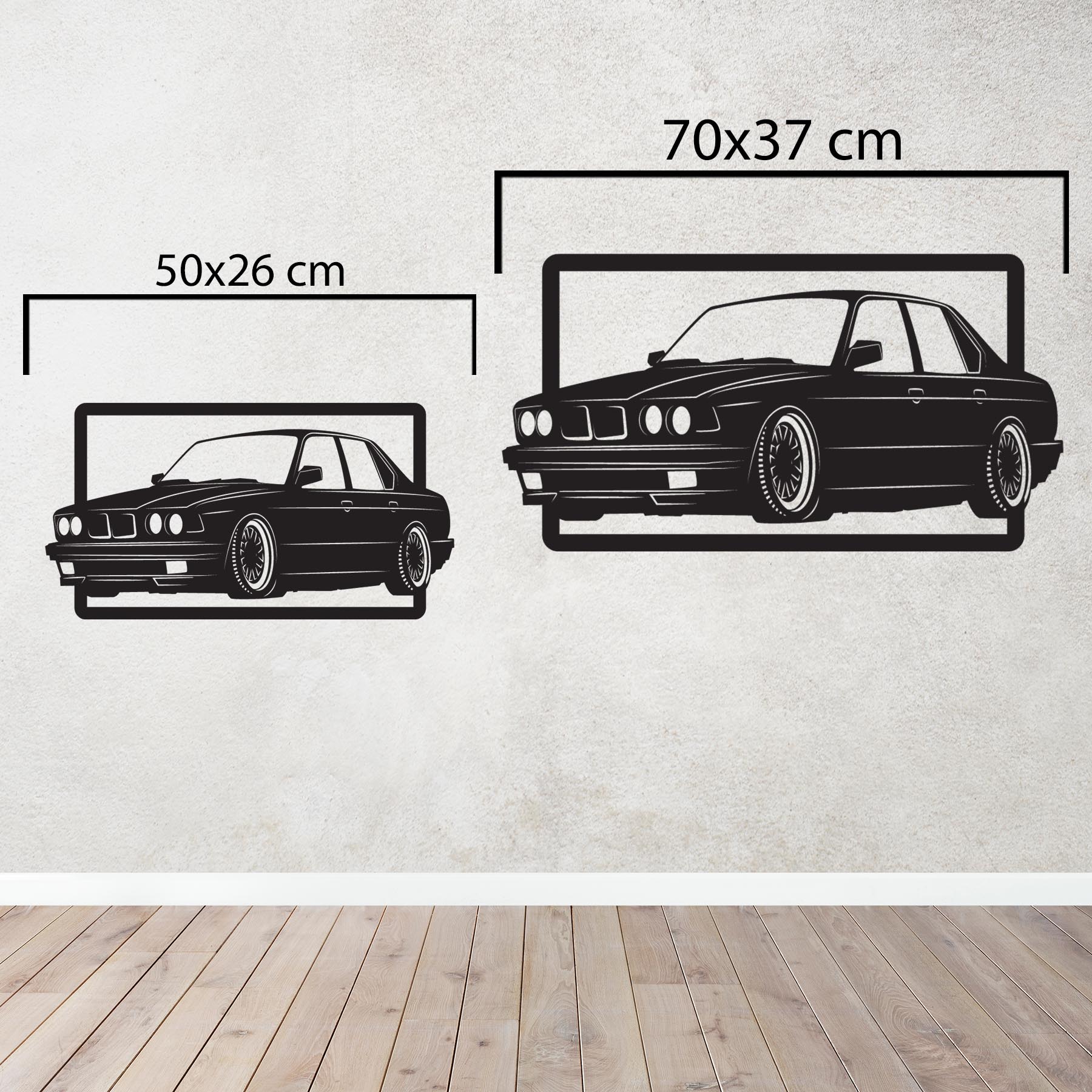 Classic BMW E30 Car Metal Wall Art | Vintage Automobile Sculpture