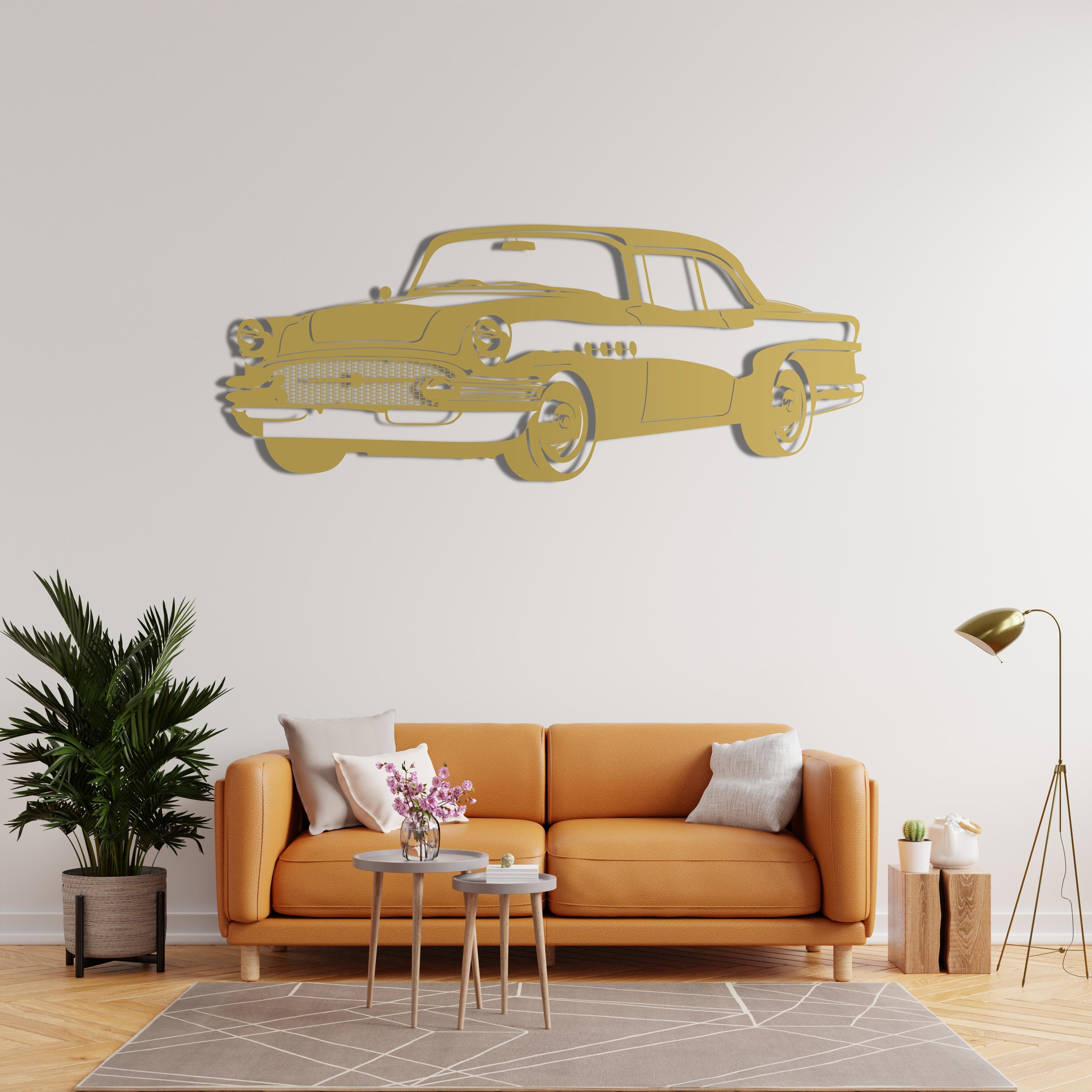 Classic American Legend Car Metal Wall Art | Vintage Auto Sculpture