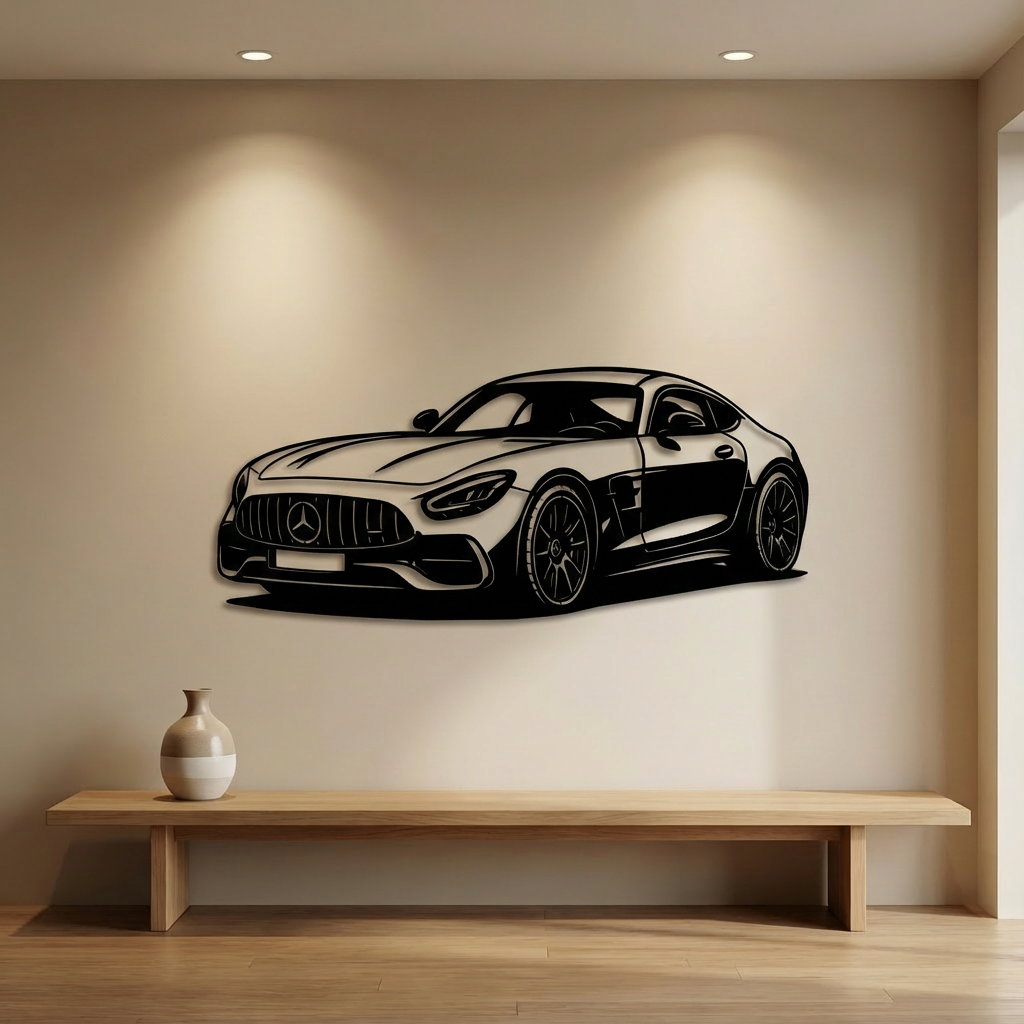 Mercedes-AMG GT Metal Wall Art | Supercar Decorative Wall Sculpture