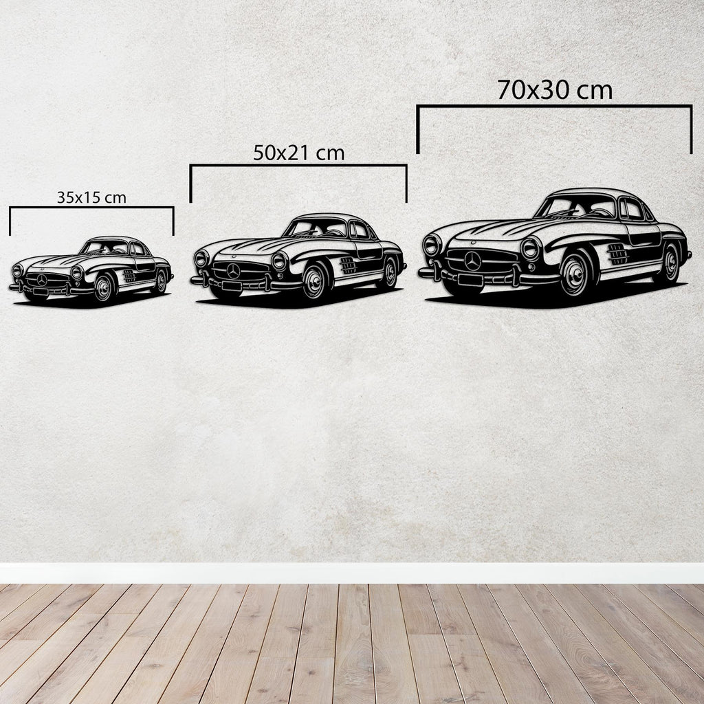 Mercedes-Benz 300SL Gullwing – Araba Metal Duvar Dekoru Laser Artique