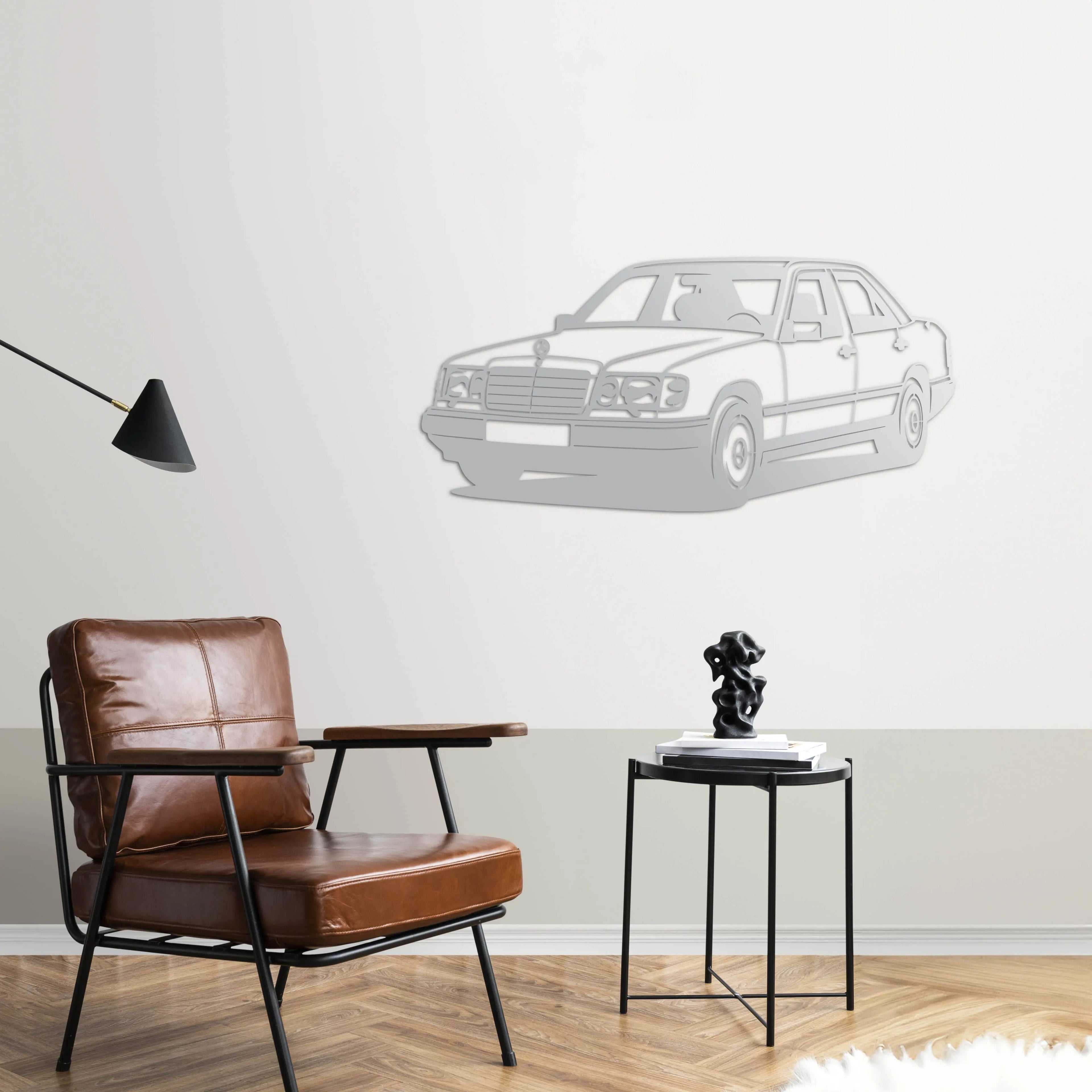 Mercedes-Benz 300E (W124) – Araba Metal Duvar Dekoru Laser Artique