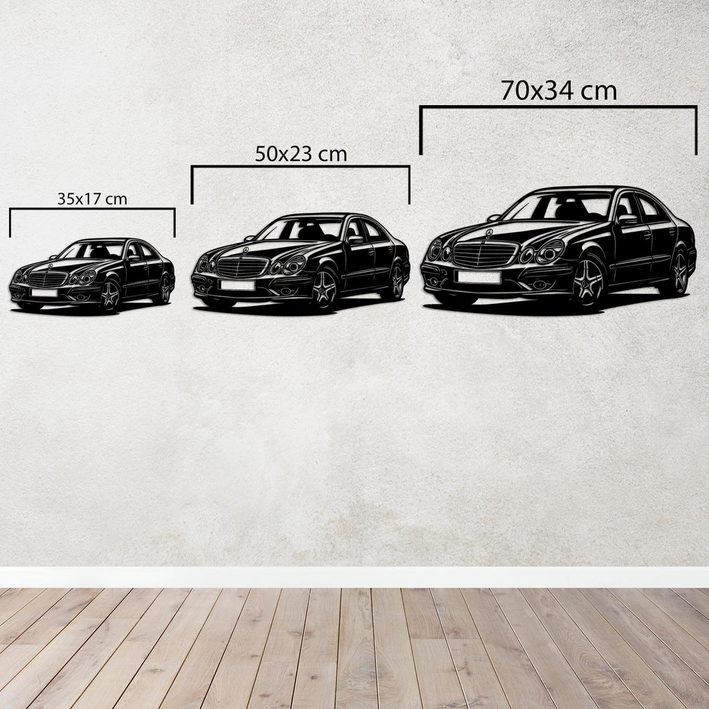 Mercedes-Benz W211 E-Class – Araba Metal Duvar Dekoru Laser Artique