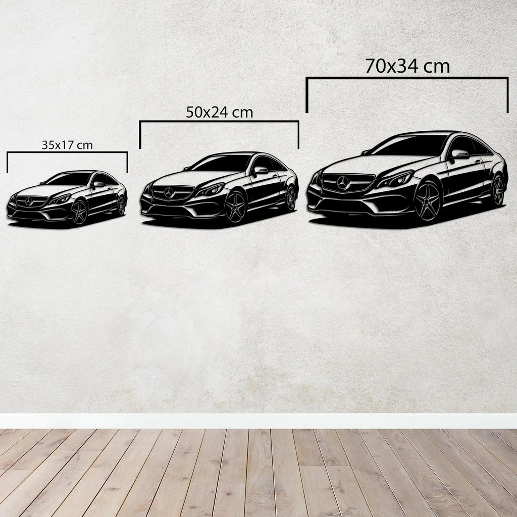 Mercedes-Benz E-Coupé – Araba Metal Duvar Dekoru Laser Artique