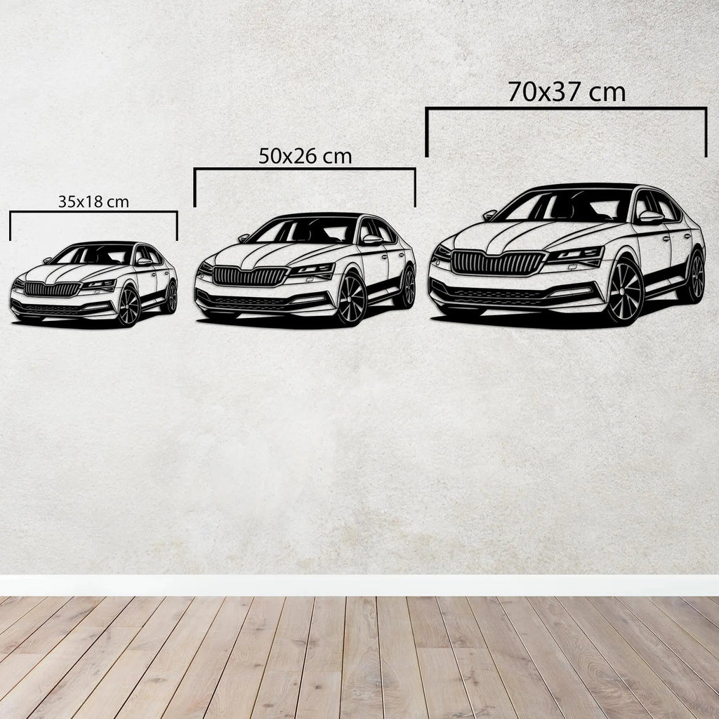Skoda Superb – Araba Metal Duvar Dekoru Laser Artique